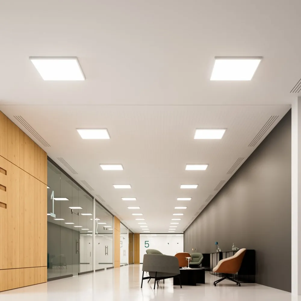 Sigor LED-panel Fled, 4 320 lm, 62x62 cm, 115°, 4 000 K| Butikkbelysning|Kontorbelysning