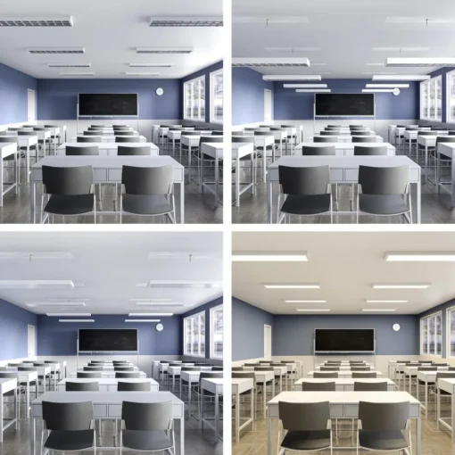 Deko-Light LED-panel PRO OFFICE SANO, 123 x 33 cm, dimbar, hvit metall CCT| Butikkbelysning|Kontorbelysning