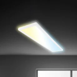 Briloner LED-panel Tava CCT, hvit, 98 x 20 cm, bakgrunnsbelysning, plast Best
