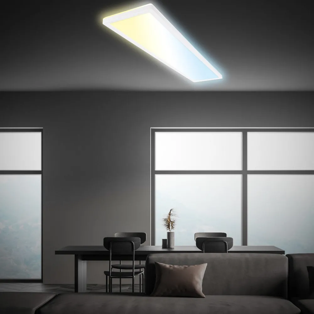 Briloner LED-panel Tava CCT, hvit, 98 x 20 cm, bakgrunnsbelysning, plast Best