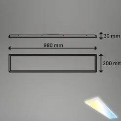 Briloner LED-panel Tava CCT, hvit, 98 x 20 cm, bakgrunnsbelysning, plast Best