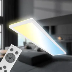 Briloner LED-panel Tava CCT, hvit, 98 x 20 cm, bakgrunnsbelysning, plast Best