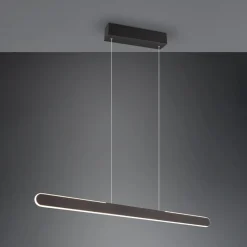 Trio Lighting LED-pendellampe Helios, svart, høydejusterbar, dimbar CCT| Pendellamper