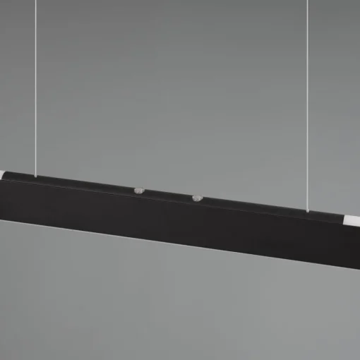 Trio Lighting LED-pendellampe Helios, svart, høydejusterbar, dimbar CCT| Pendellamper