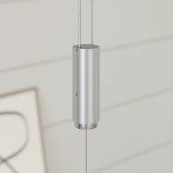 Lucande LED-pendellampe Karinja i tre med dimmer, natur