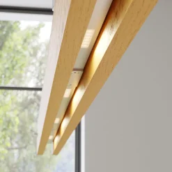 Lucande LED-pendellampe Karinja i tre med dimmer, natur