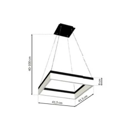 Eko-Light LED-pendellampe Nero, plast, svart, enkeltlys, 32 W| Pendellamper