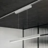 Trio Lighting LED-pendellampe Paros DUOline, bjelke, nikkel Hot