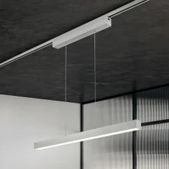 Trio Lighting LED-pendellampe Paros DUOline, bjelke, nikkel Hot