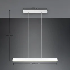 Trio Lighting LED-pendellampe Paros DUOline, bjelke, matt hvit Online