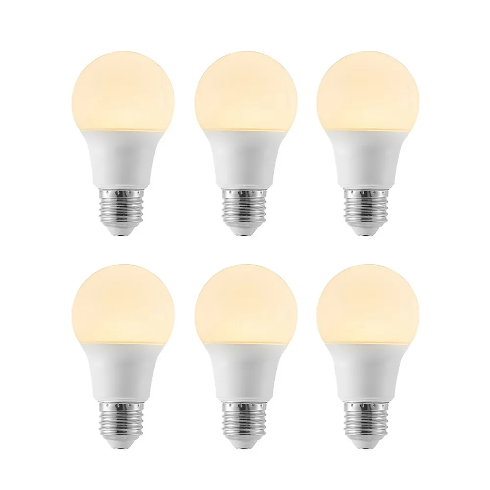 Arcchio LED-pære E27 A60 8W 3 000 K opal 6 stk Clearance