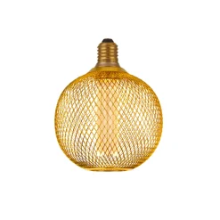 Searchlight LED-pære E27 Mesh 3,4W 3 000 K Ø 12cm gull Discount
