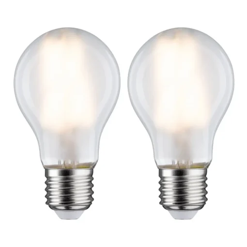 Paulmann LED-pære E27 7W 2 700K matt 2-pakning Clearance