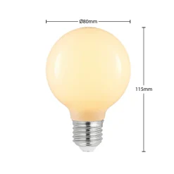 Arcchio LED-pære E27 4W G80 2 700 K dimbar opal 3 stk New