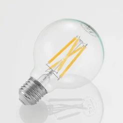Arcchio LED-pære E27 8W G80 2 700 K filament, dimbar, klar| E27 Pærer|Dimbar Led-Pære