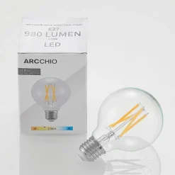 Arcchio LED-pære E27 8W G80 2 700 K filament, dimbar, klar| E27 Pærer|Dimbar Led-Pære