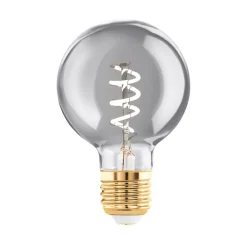 EGLO LED-pære E27 4W G60 2000K Filamentpære røykfylt dimbar| Dimbar Led-Pære|Dimbar Led-Pære