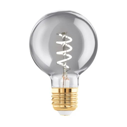 EGLO LED-pære E27 4W G60 2000K Filamentpære røykfylt dimbar| Dimbar Led-Pære|Dimbar Led-Pære