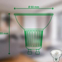 Briloner LED-pære Reflektorpære GU10 4,7W klar 3000K energiklasse A 2er| Gu10 Pærer