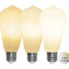 STAR TRADING LED-rustikkpære E27 ST64 6,5W 3-trinns dim, opal| E27 Pærer|Dimbar Led-Pære