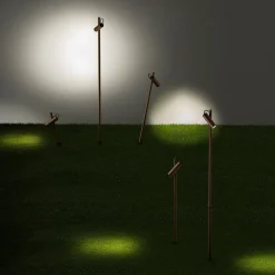 LEDS-C4 Juncus LED-spot med jordspyd, brun, 3 000 K New