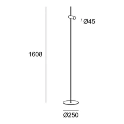 LEDS-C4 Nude Single gulvlampe E27 svart| Gulvlamper