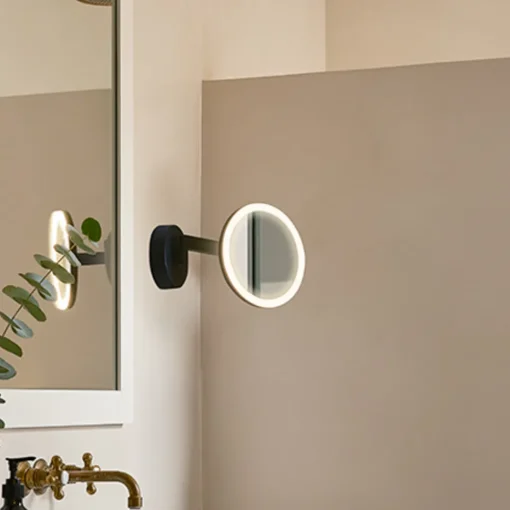 LEDS-C4 Vanity LED-veggspeil, 3 000 K, svart Outlet
