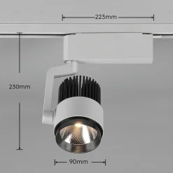 Trio Lighting LED-skinnespot Radiator for DUOline, titan matt, CCT New