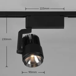 Trio Lighting LED-skinnespot Radiator for DUOline, matt svart, CCT Online