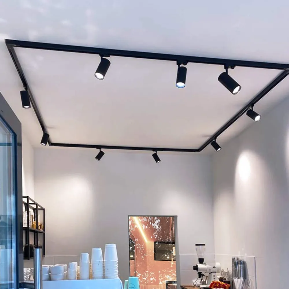 Deko-Light LED-skinnespotter Lucea 3-krets 15W svart| Butikkbelysning