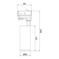Deko-Light LED-skinnespotter Lucea 3-krets 10W svart Hot