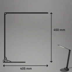 Briloner LED-skrivebordslampe Haiti touchdim CCT svart| Kontorbelysning