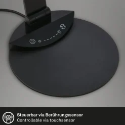 Briloner LED-skrivebordslampe Haiti touchdim CCT svart| Kontorbelysning