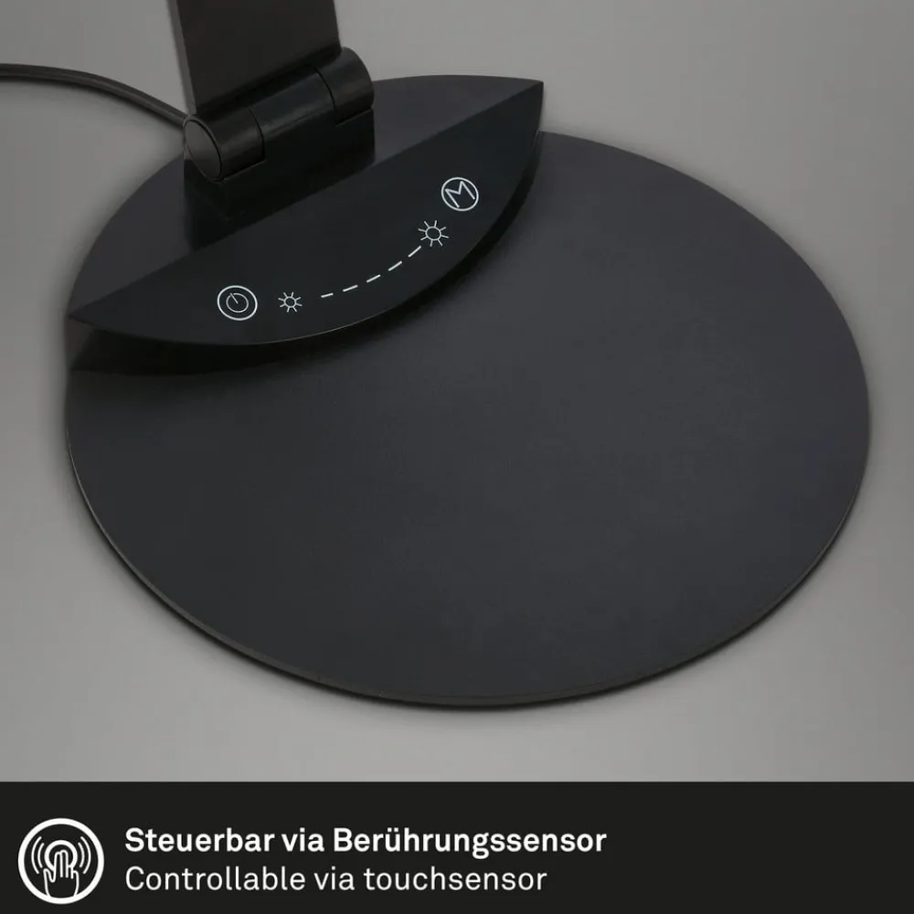 Briloner LED-skrivebordslampe Haiti touchdim CCT svart| Kontorbelysning
