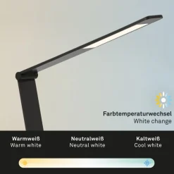 Briloner LED-skrivebordslampe Haiti touchdim CCT svart| Kontorbelysning