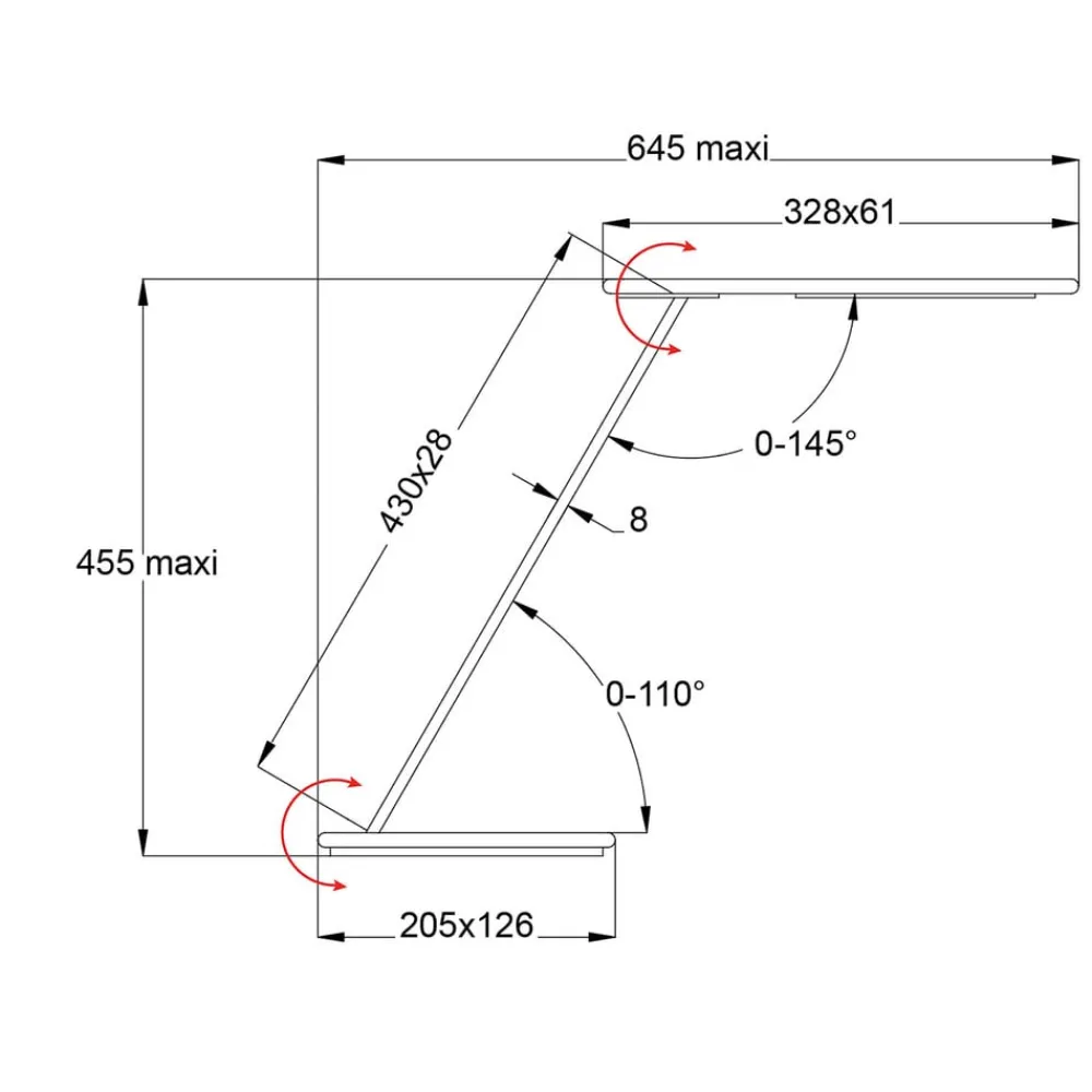 Aluminor LED-skrivebordslampe Orbit med induksjon sølv Best