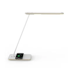 Aluminor LED-skrivebordslampe Orbit med induksjon gull| Kontorbelysning