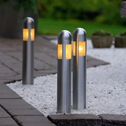 Konstsmide LED-sokkellampe Amalfi i 3-pakning, med jordspyd Hot