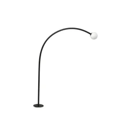 FARO BARCELONA LED-sokkellampe Cuca, svart, stål/glass, høyde 65 cm| Sokkellamper