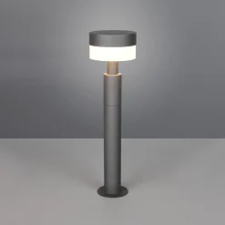 Trio Lighting LED-sokkellampe Mackenzie, høyde 50 cm, antrasitt, støpt aluminium| Sokkellamper