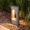 FARO BARCELONA LED-sokkellampe Totem, grå, betong, høyde 28,5 cm| Sokkellamper