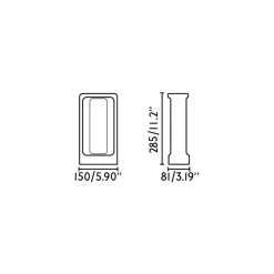 FARO BARCELONA LED-sokkellampe Totem, grå, betong, høyde 28,5 cm| Sokkellamper