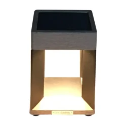 Les Jardins LED-solbordlampe Teckalu, svart/tre lys| Dekorasjonsbelysning|Kommersiell Utebelysning