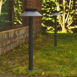 Nordlux LED-solcellebelysning Justina, bevegelsesdetektor, antrasitt| Solcellelamper Med Sensor|Led-Utendørs