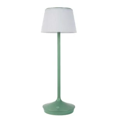 Näve LED-solcelle-bordlampe Emmi CCT oppladbar, grønn Clearance
