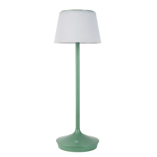 Näve LED-solcelle-bordlampe Emmi CCT oppladbar, grønn Clearance