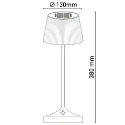 Näve LED-solcelle-bordlampe Emmi CCT oppladbar, grønn Clearance