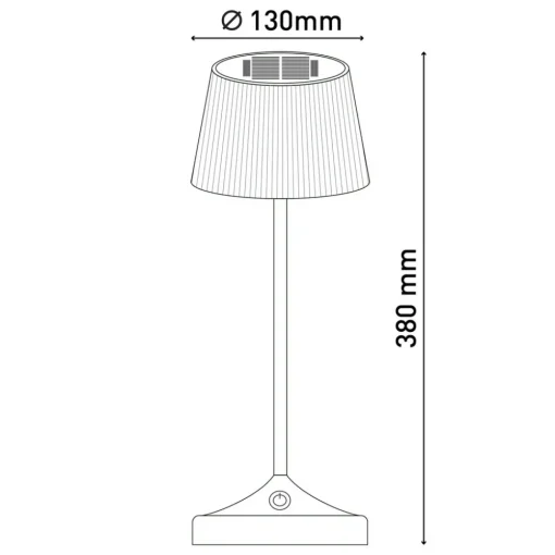 Näve LED-solcelle-bordlampe Emmi CCT oppladbar, grønn Clearance
