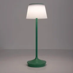 Näve LED-solcelle-bordlampe Emmi CCT oppladbar, grønn Clearance