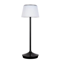 Näve LED-solcelle-bordlampe Emmi CCT oppladbar, svart